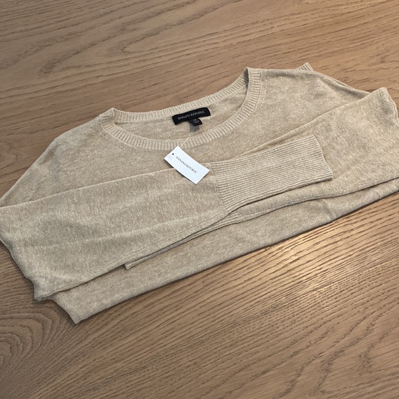 Banana Republic Cait Linen Blend Long Sleeve Top. White. XS. NWT. - Picture 6 of 14